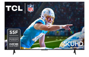 lot 101 image: TCL 75-Inch Class S5 UHD 4K LED Smart TV with Fire TV (75S551F) , Dolby Vision and Atmos, HDR PRO, Alexa Built-in with Voice Remote, Apple AirPlay 2 Compatibility, Streaming Television - Retail $799