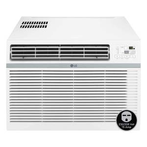 lot 103 image: LG 24,500 BTU Window Air Conditioner, 230V, Cools 1,560 Sq.Ft. (39 x 40 Room Size), Quiet Operation, Electronic Control with Remote, 3 Cooling & Fan Speeds, Auto Restart, White - Retail $749