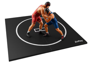 lot 107 image: Wrestling Mat for Home 10x10 Feet MMA Mat for BJJ Jiu Jitsu Judo GrapplingWaterproof Top Antislip Bottom 3cm Thick Foam Protection Odor Control Foldable Rollable Practice Mat - Retail $399