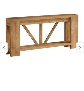 lot 126 image: Tribesigns Farmhouse 2-Tier Console Table - Retail $179
