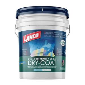 lot 131 image: 5 Gal. White Dry-Coat Roof Sealer Hybrid Siliconized Roof Coating - Retail $139