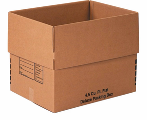 lot 140 image: Office Depot� - Packing Boxes - Deluxe Moving Boxes - 4.5 CU.ft Flat Deluxe Packing - 24 x 18 x 18 - Kraft - PK of 10 - Retail $99