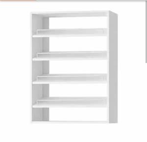 lot 149 image: 19.5 in W White Modular Closet System Shoe Storage Organizer with Open Shelves - Retail $169
