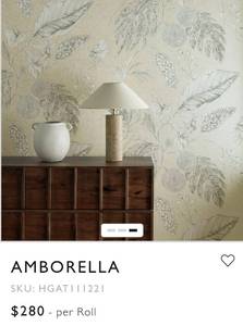 lot 160 image: Harlequin Palmetto Amborella 111221 Wallpaper  - Retail $280