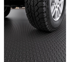 lot 177 image: KRAOK Containment Mat, Garage Floor Mat 7.5x17ft, Stops Oil Stains & Mud Mess, 2mm Thickest PVC, Heavy Duty Waterproof Shield for Concrete, Easy Clean for Trucks, SUVs & Multi-Car Use - Black - Retail $115