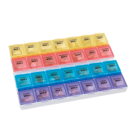 lot 18560 image: Ezy Dose Monthly Pill Planner (28-Day)  Daily Compartments to Store Medication (Large) - Retail $46