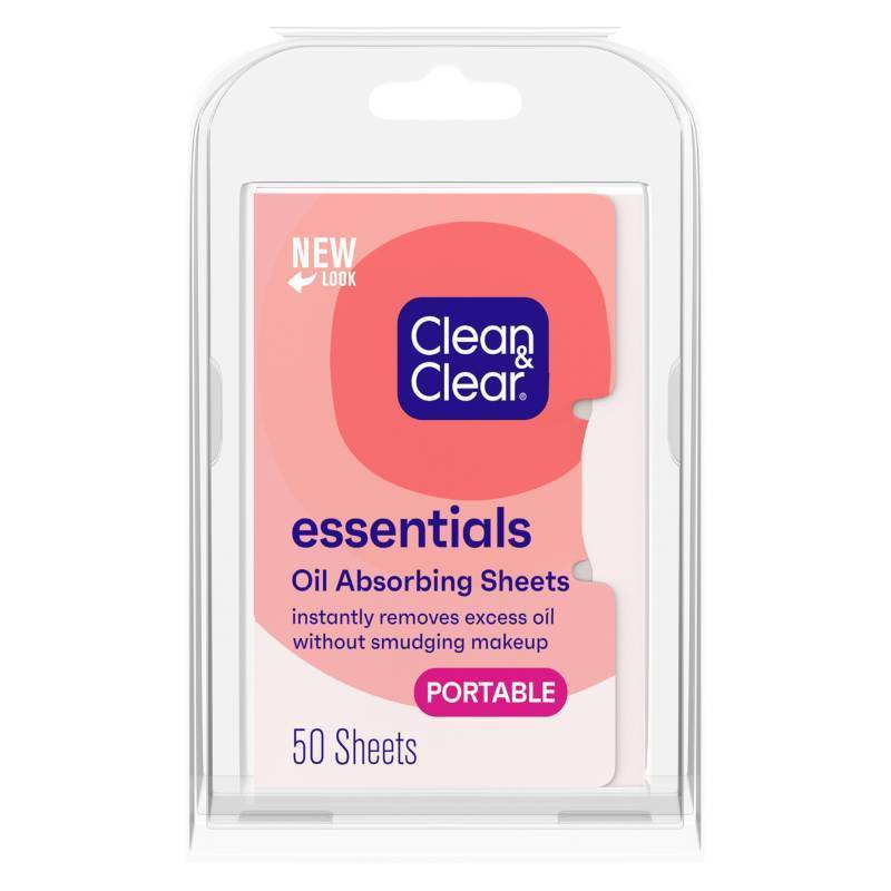 lot 18707 image: Clean & Clear Essentials Oil Absorbing Sheets, 50 ct, 1 Pack - Retail $11