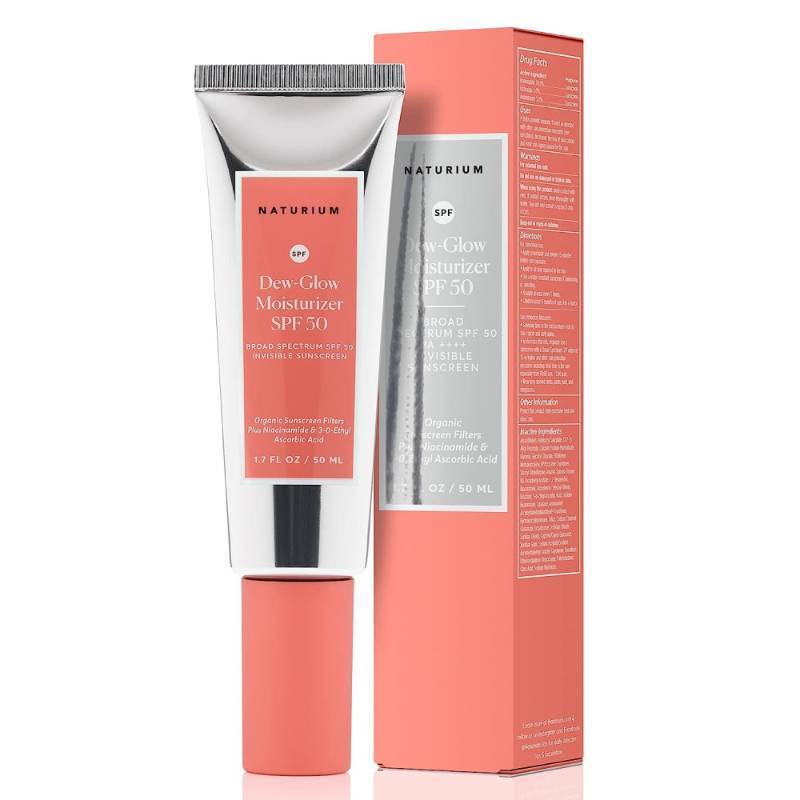 lot 59710 image: Naturium Dew-Glow Moisturizer SPF 50 PA, Daily Moisturizing Sunscreen & Face Primer, Skin Protector with Dewy Finish, 1.7 oz - Retail $22