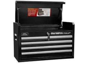 lot 47571 image: Olympia Tools 26-Inch 4-Drawer Portable Tool Chest Organizer Box - Retail $225