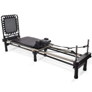 lot 47577 image: Stamina AeroPilates Premier Studio Reformer Workout Machine  Black - Retail $1,100