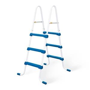 lot 47579 image: Funsicle 42 Inch Surestep 3 Stair Outdoor Above-Ground Swimming Pool Ladder - Retail $58