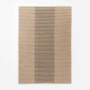lot 21128 image: 7x10 Reseda Hand Woven Striped Jute Cotton Area Rug Black - Threshold designed with Studio McGee - Retail $200
