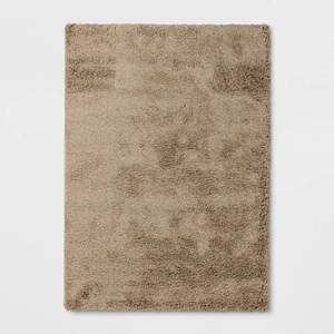 lot 21146 image: 5x7 Eyelash Shag Area Rug Oatmeal - Threshold - Retail $200