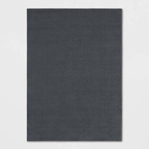 lot 21150 image: 5x7 Washable Solid Machine Tufted Area Rug Gray - Threshold - Retail $70