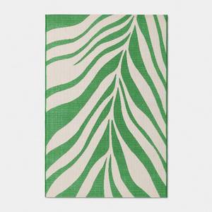 lot 21152 image: 39x53 Leaf Rectangular Woven Outdoor Area Rug Green - Room Essentials - Retail $35