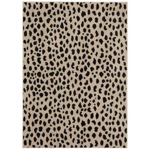 lot 21153 image: 5x7 Daffodil Leopard Print Woven Rug BlackWhite - Threshold - Retail $150