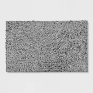 lot 21166 image: 26x310 Washable Plush Shag Accent Rug Gray - Room Essentials High Pile, Skid & Stain-Resistant, Bedroom Rug - Retail $35