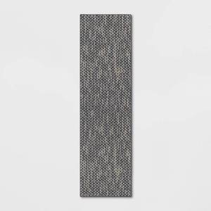 lot 21186 image: 2x7 Washable Weave Herringbone Runner Rug Indigo - Threshold - Retail $45
