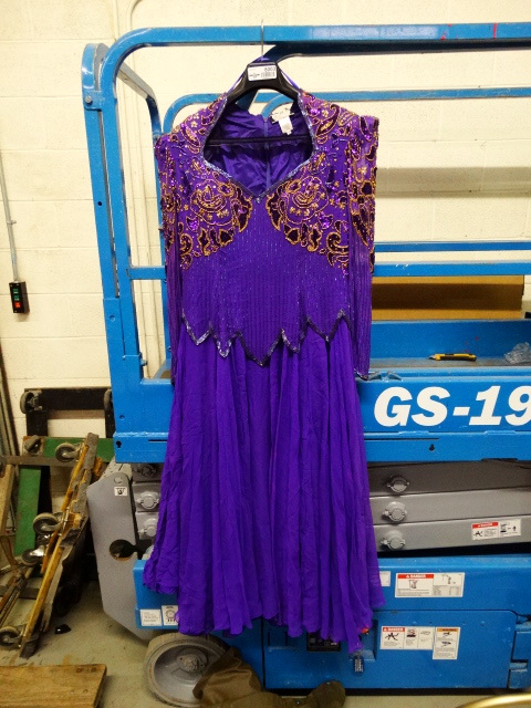 lot 8003 image: purple silk dress by SCALA collections