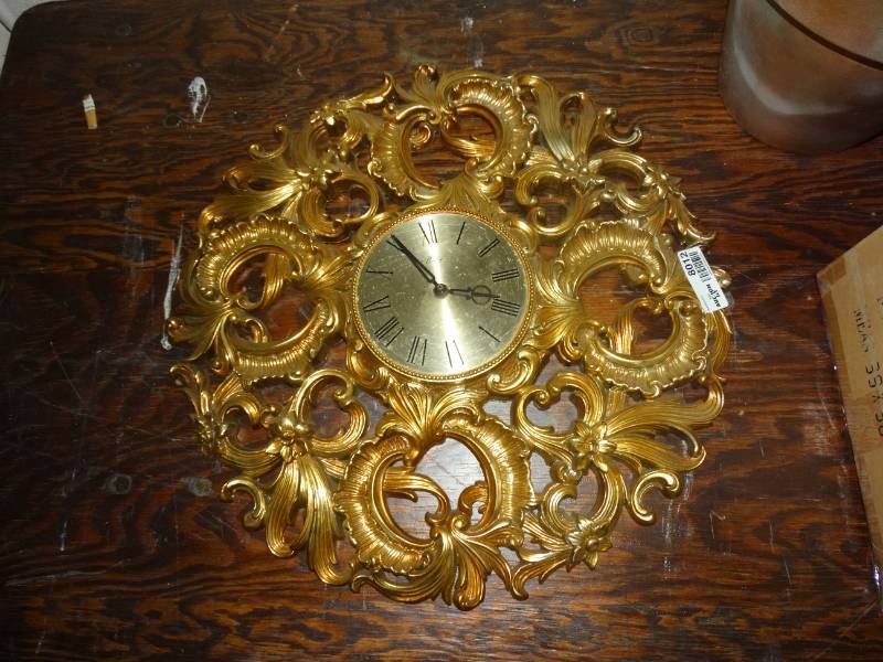 lot 8012 image: decorative wall clock by welby -- approx 21 in diameter