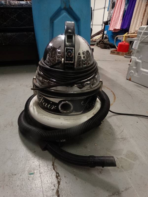 lot 8039 image: vintage fairfax canister vacuum-- powers on