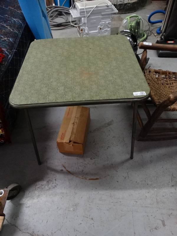 lot 8067 image: Square Folding Table -- Approx. L30 x W30 x H27