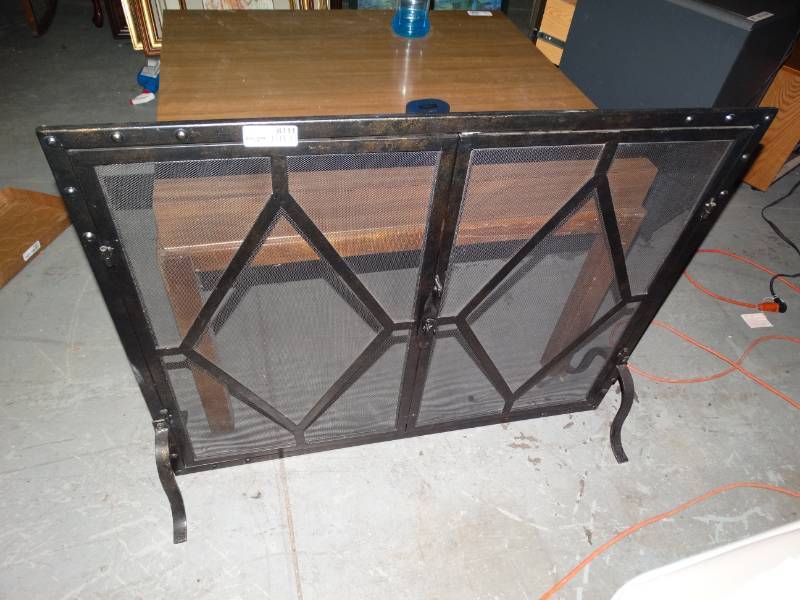 lot 8111 image: Fireplace Screen-- Approx. 39 in wide x 31 in tall