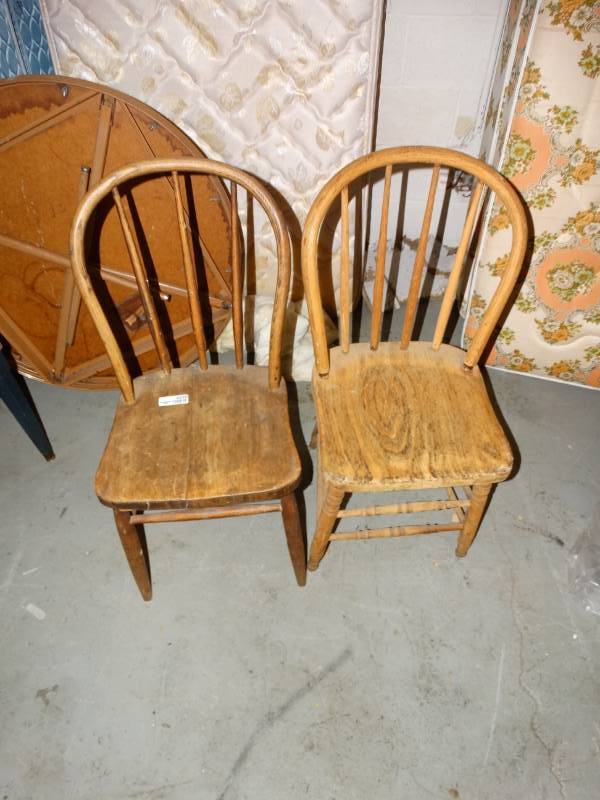 lot 8228 image: 2 Wooden Chairs