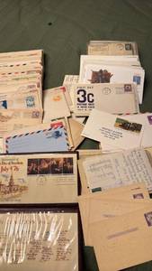lot 915 image: Stamps on vintage postcards