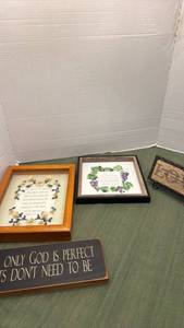 lot 1123 image: Religious framed wall decor