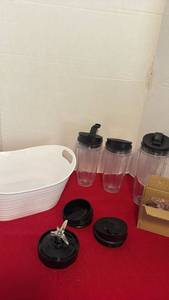 lot 1429 image: Blender Replacement Parts Lot Cups Lids Blades