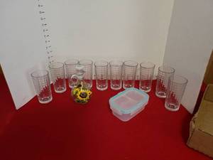 lot 1430 image: Glass Tumblers and more