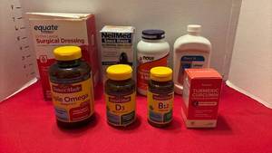lot 1526 image: Supplements & health items. Some unopened.