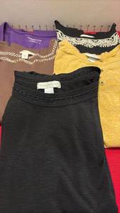 lot 1546 image: Ladies Christopher Banks and Coldwater Creek size large tops. Some NWT.