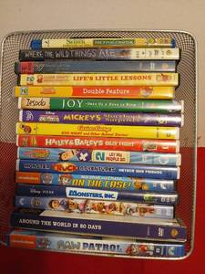 lot 1602 image: Lot of DVD Movies Childrens Animated Films Collection including Monster inc, and Paw Patrol
