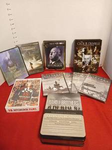 lot 1608 image: DVD Lot Hitchcock, Cecil B. DeMille, Band of Brothers, Victory at Sea 11 Titles