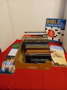 lot 1609 image: Lot of  Religious Books Bible Crosswords Devotionals