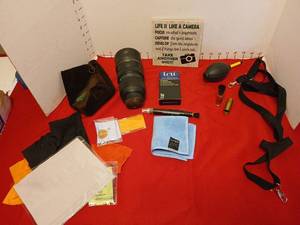 lot 1643 image: Nican Nano Crystal Coat SWMED IF Aapharical 9TY Lens and  Accessories Lot