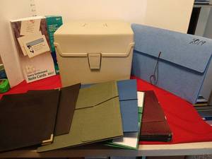 lot 1653 image: Lot of Desk Organizers and Stationery Storage Cases