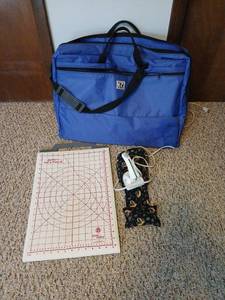 lot 1721 image: EZ Quilting Tote Bag with Quilters Cutn Press II Mats and Iron