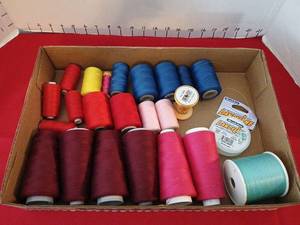 lot 1725 image: Lot of Thread Spools Shakespeare Mono and Danville Fly Tying Thread