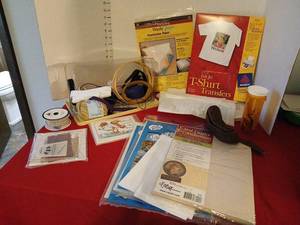 lot 1765 image: Crafting Supplies Lot T-Shirt Transfers Foundation Paper Inkjet