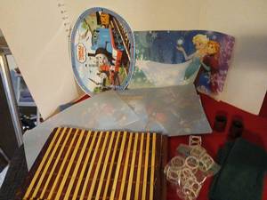 lot 1776 image: Childrens Placemats  Thomas Friends Spider-Man Frozen along with additional  placemats