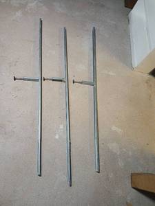 lot 2115 image: Bed Frame Rail Set with Center Support Queen King Position Markers located in basement