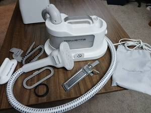 lot 2206 image: Rowenta Pro Compact Steamer with Attachments located in basement