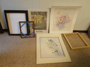 lot 2302 image: Picture Frames Lot Artwork largest 32 x 24