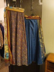 lot 2400 image: Printed Wrap Skirts Lot of 2 Long Maxi Length size large xl