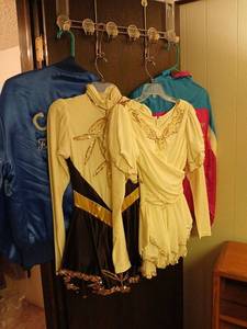 lot 2415 image: Figure skatingdance outfits, size small, 2 jackets