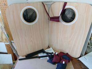lot 3025 image: Bean bag toss game with Boards Bags and Rules and carrying case