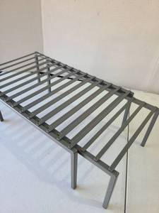 lot 3106 image: Pair of wire shelves, larger is 6x16x10
